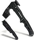 HX OUTDOORS Folding Hatchet Axe Survival Multitool, DC53 Steel Blade with Black Titanium, Camping Hatchet with Hammer, G10 Handle for Outdoor Gear,Various Tactical and Survival(Black)