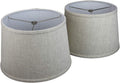 FenchelShades.com Set of 2 Lampshades 10' Top Diameter x 12' Bottom Diameter x 8' Slant Height with Washer (Spider) Attachment. Attaches to Lamps with an existing Harp (not included) (Oatmeal)