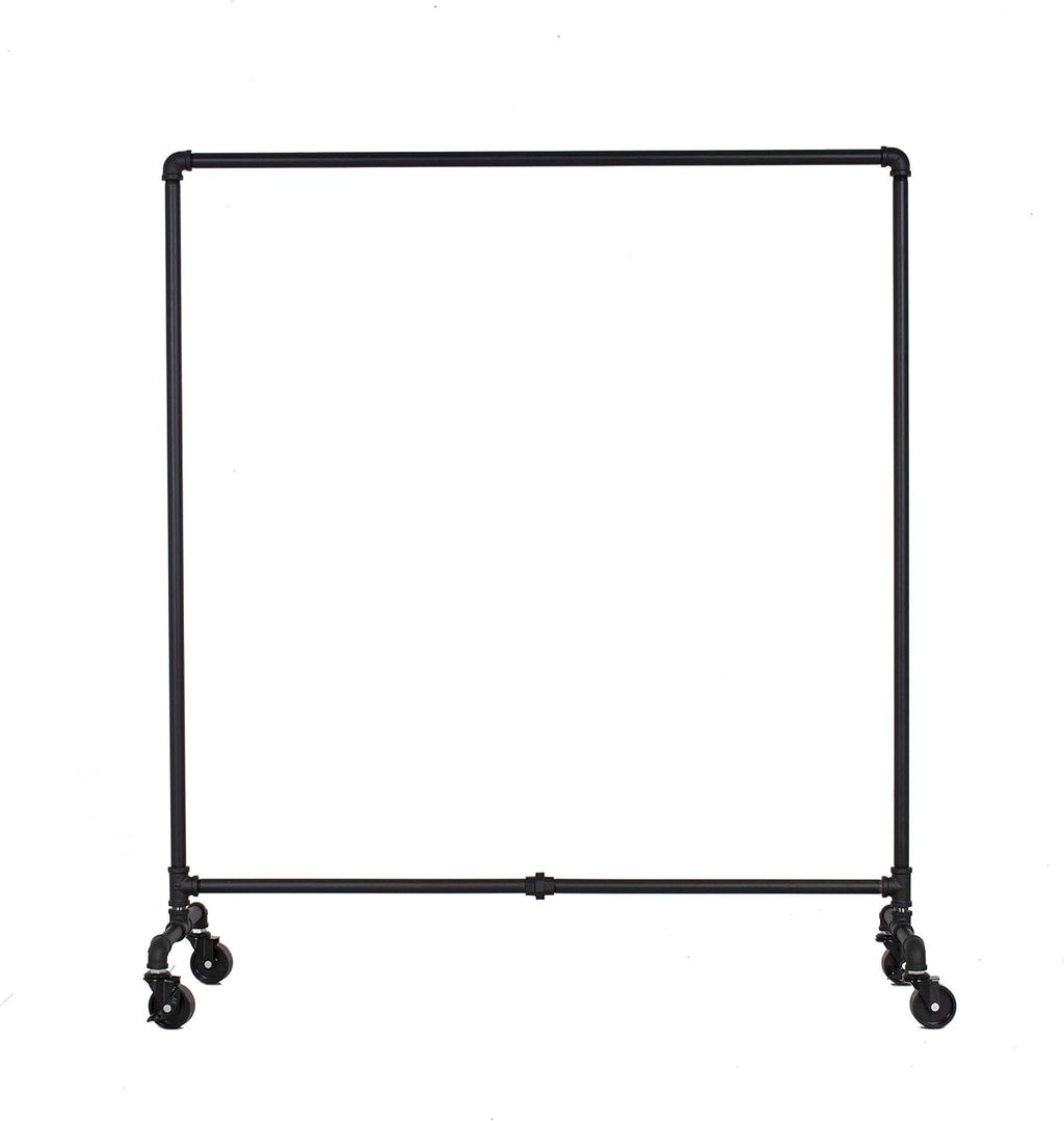 Industrial Pipe Heavy-Duty Rolling Clothing Rack