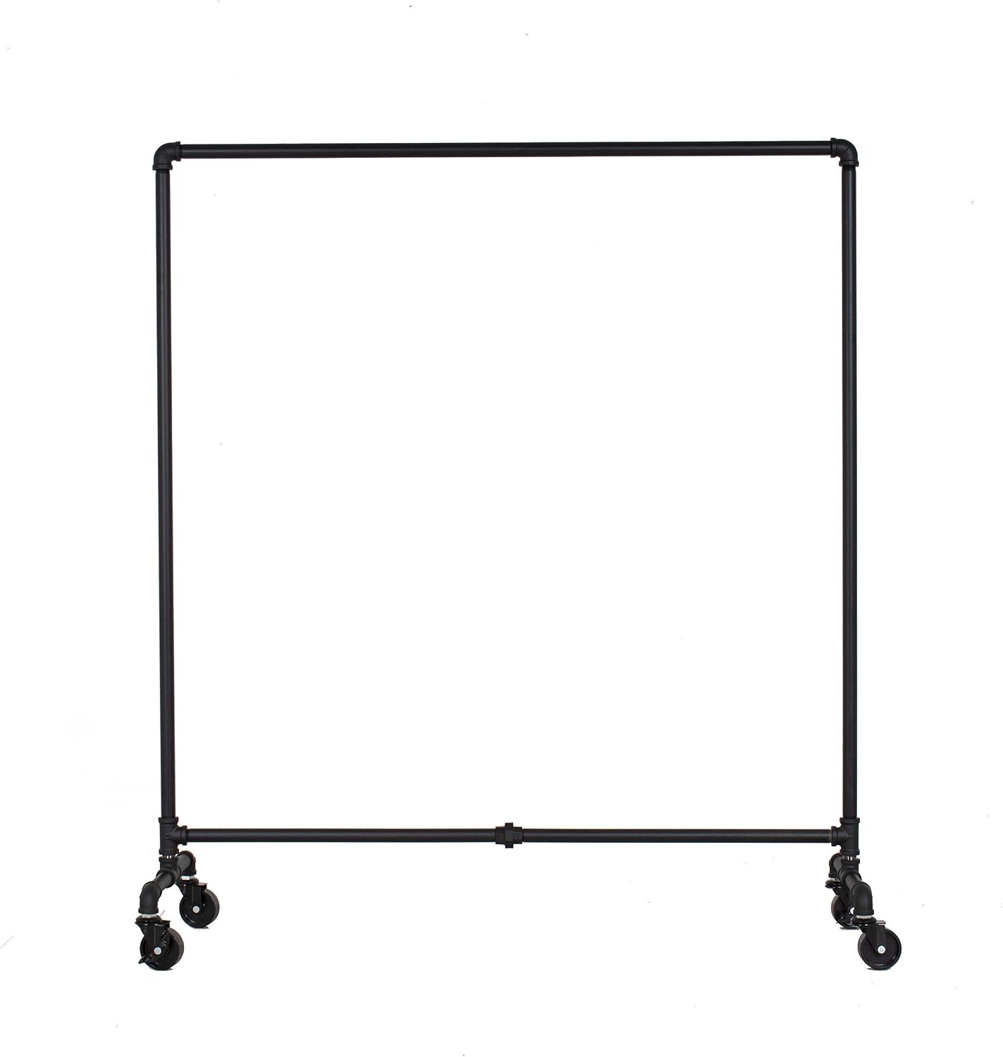Industrial Pipe Heavy-Duty Rolling Clothing Rack