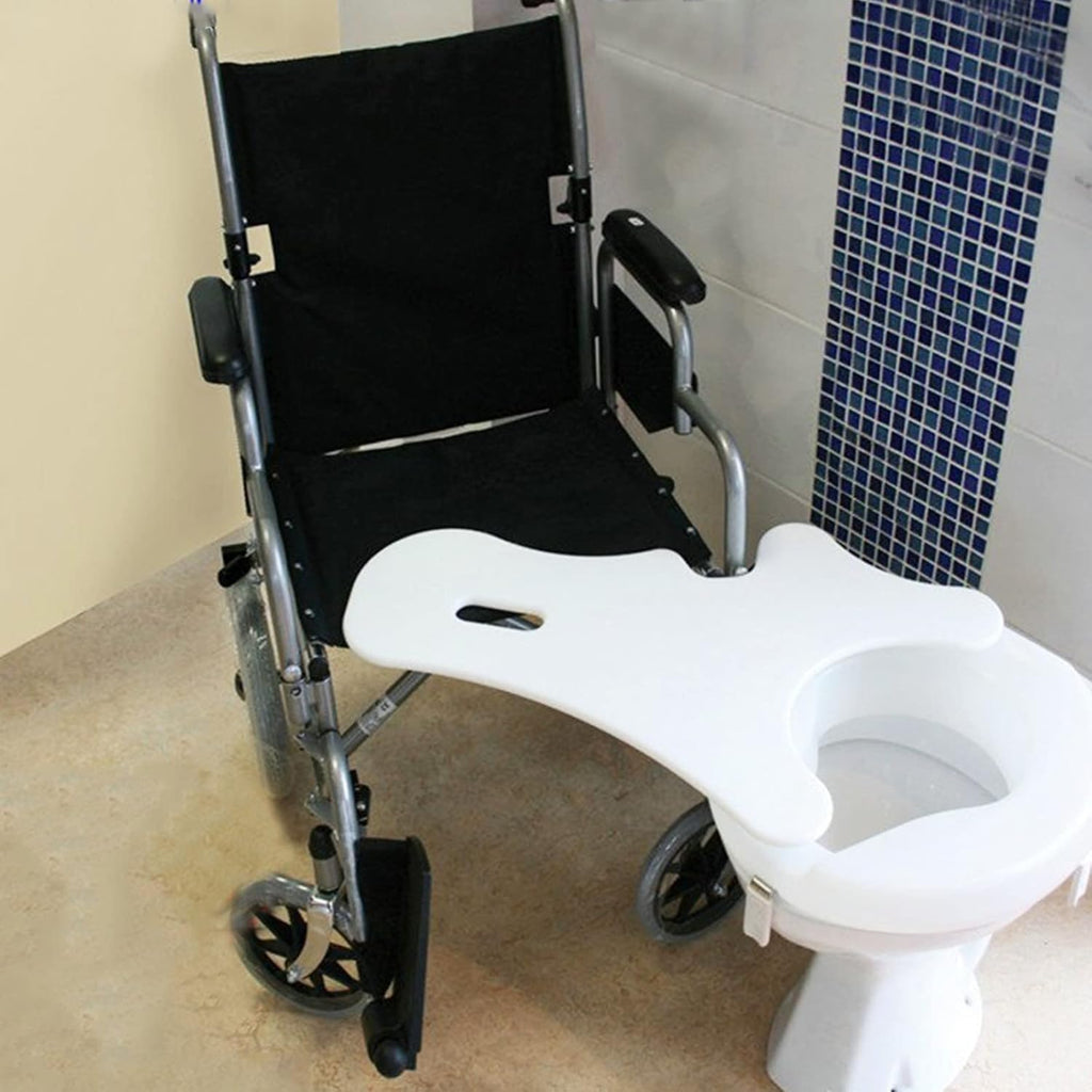 Commode Transfer Boards for Wheelchair Users, Special Transfer Board for Toilet, Patient Seat Transfer Slide Board with Handles, Seat Transfer Aid for Elderly and Disabled, Max User Weight 182kg