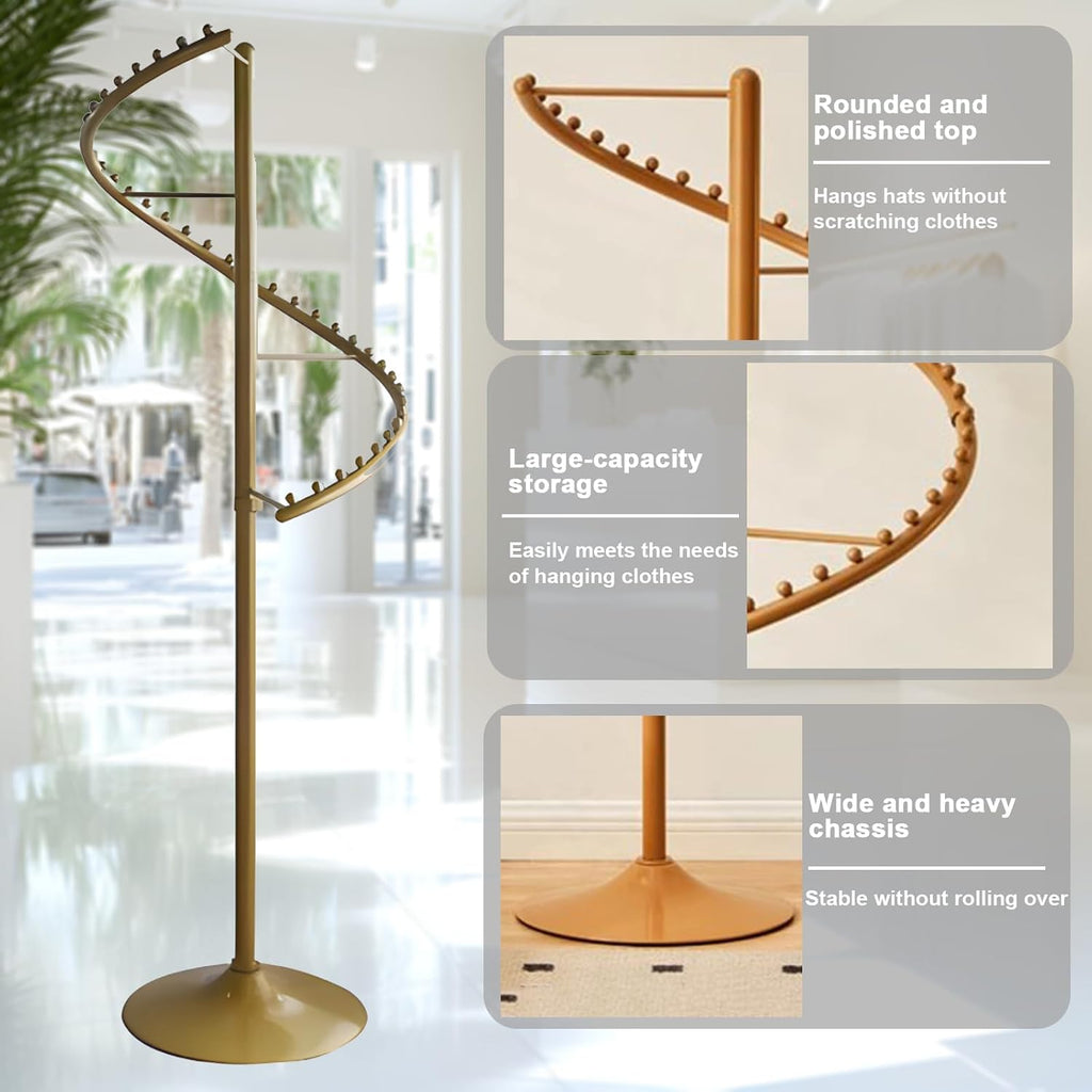 Spiral Clothing Rack, Freestanding Rotating Clothes Hanger,Modern Retail Clothes Display Racks for Storage, Boutique Clothe Rack for Bedroom Living Room and Store