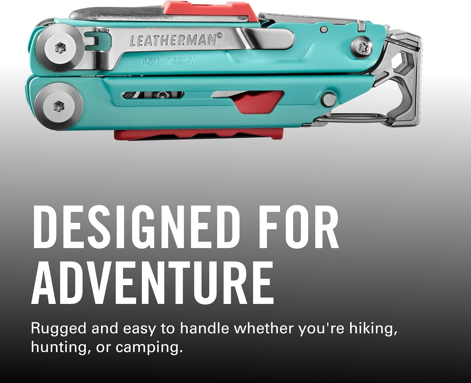LEATHERMAN, Signal, 19-in-1 Multi-tool for Outdoors, Camping, Hiking, Fishing, Survival, Durable & Lightweight EDC, Made in the USA, Aqua/Silver