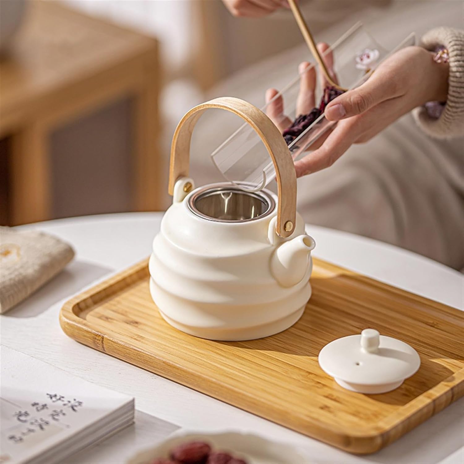 Beverage Serveware Tea set set for home living room cold kettle ceramic afternoon tea teapot tea cup tea party essentials Water Carafe