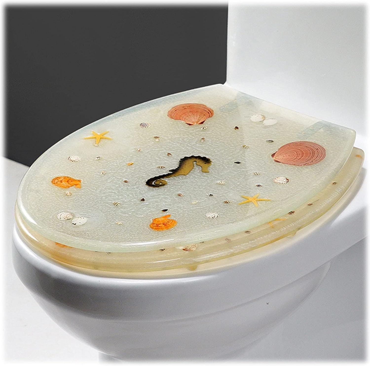 Toilet Seat Quick Release Toilet Seat, Heavy-Duty Soft Close Toilet Lid Oval Shape, Environmentally Friendly Resin Toilet Seat Adjustable Hinges