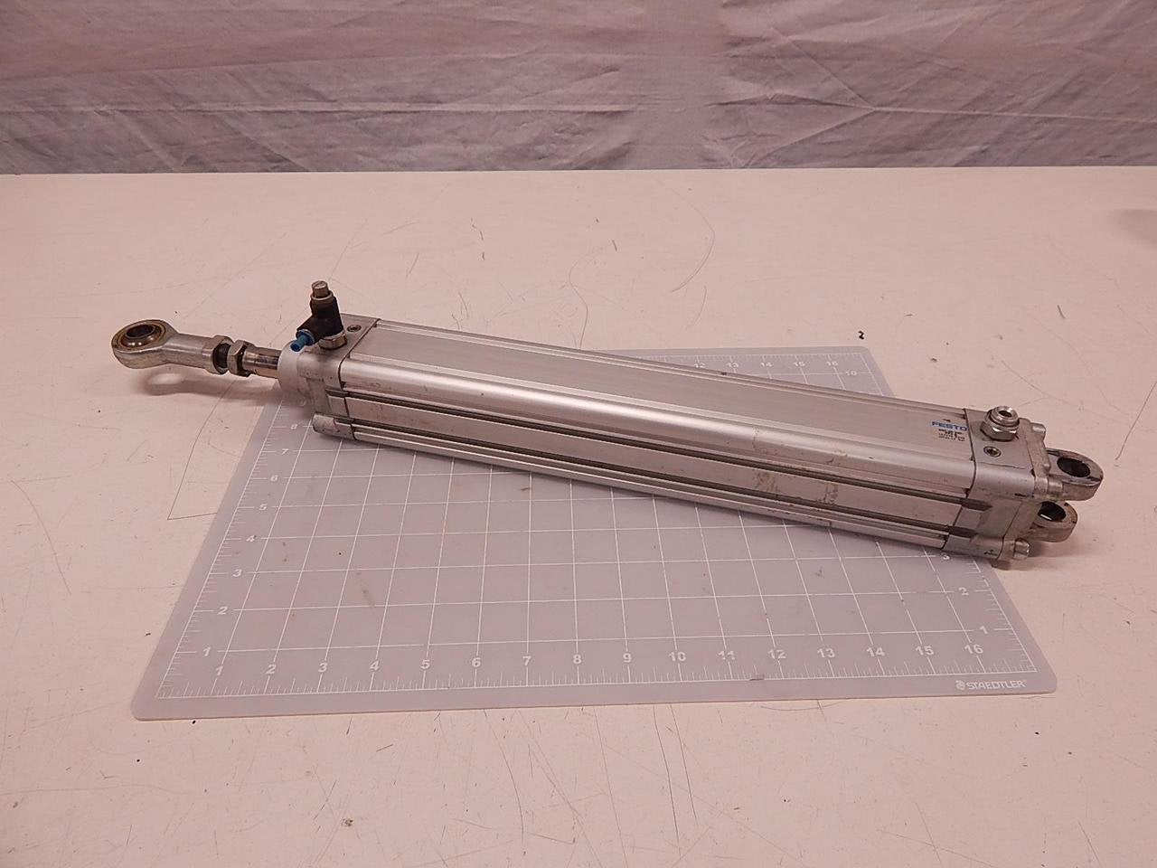FESTO DNC-50-320-PPV-A (163378), 0.6-12 BAR, 320 MM Stroke, 50 MM BORE, Double-Acting, External Thread, G1/4 Pneumatic Connection, ISO Cylinder, M16X1.5 Rod Thread, Pneumatic, Cushioning; AD