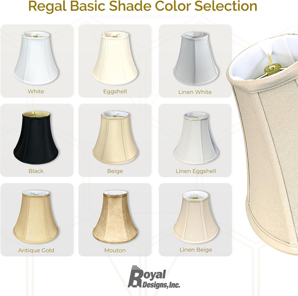 Royal Designs, Inc. BSO-704FC-6BG-6 True Bell Basic Lamp Shade with Flame Clip, 3.5 x 6 x 6.25, Beige, 6-Pack
