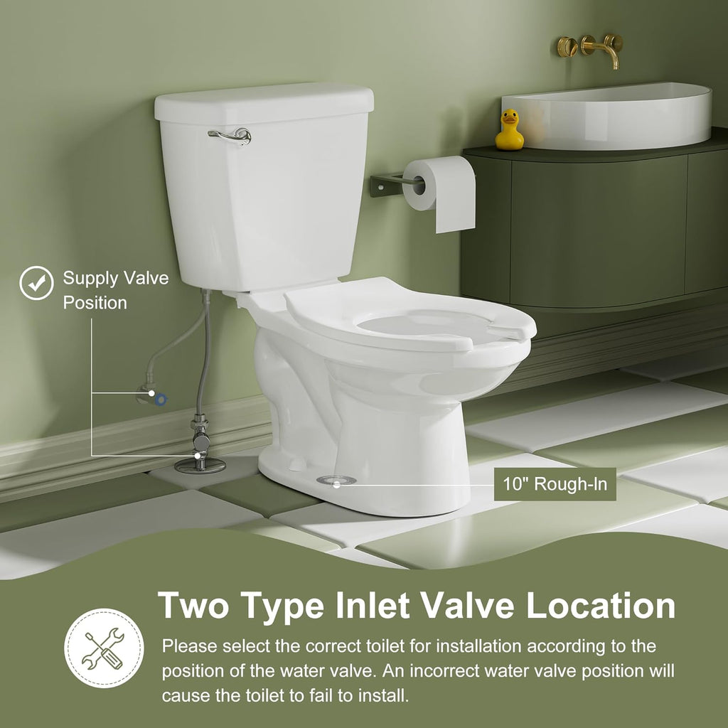 Simple Project Kids Toilet for Bathroom, 10 Inch Ceramic Baby Potty Training with Toilet Bowls, Children Toilets for Daycares,Welfare Home, Kid's Room-10.5' Bowl Height