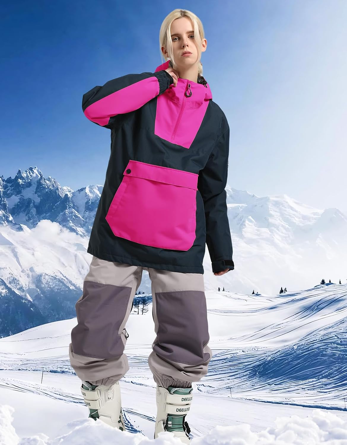 Men Ski Jackets Snowboard Coats Women Waterproof Pullover Jacket Winter Sports Windproof Warm