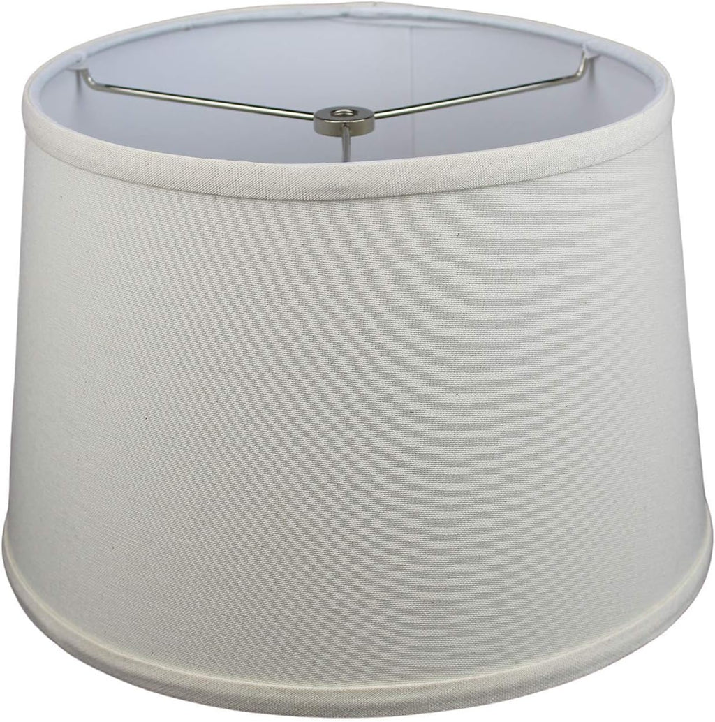 FenchelShades.com Set of 2 Lampshades 10' Top Diameter x 12' Bottom Diameter x 8' Slant Height with Washer (Spider) Attachment. Attaches to Lamps with an existing Harp (not included) (Beige Homespun)