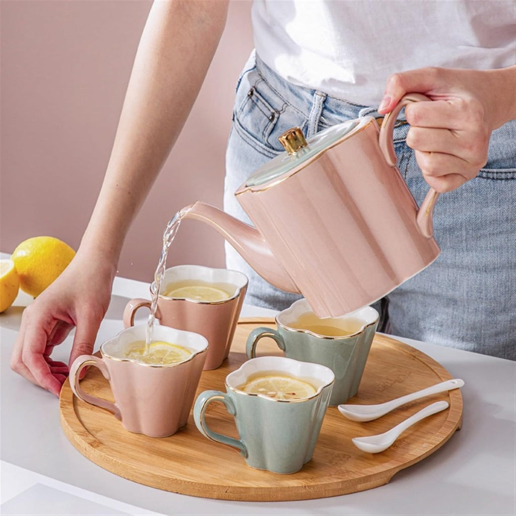 Beverage Serveware Tea cup kettle ceramic cup family set water cup water set tea set home living room Water Carafe