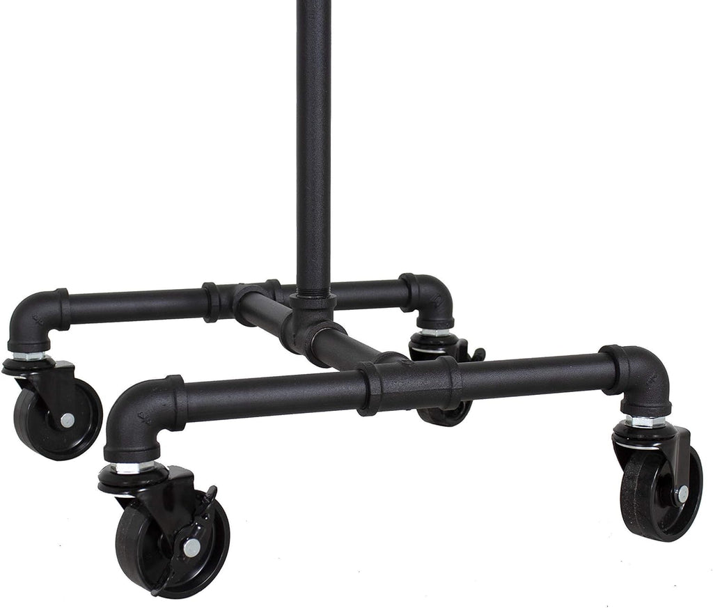 Industrial Pipe 4-Way Clothing Rack by William Robert's Vintage