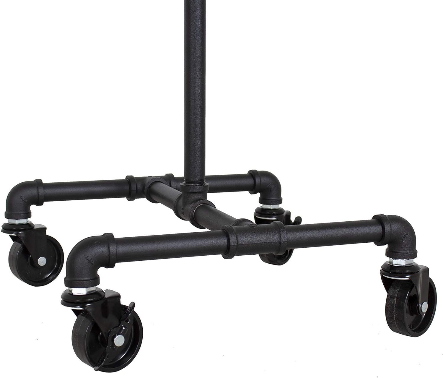 Industrial Pipe 4-Way Clothing Rack by William Robert's Vintage