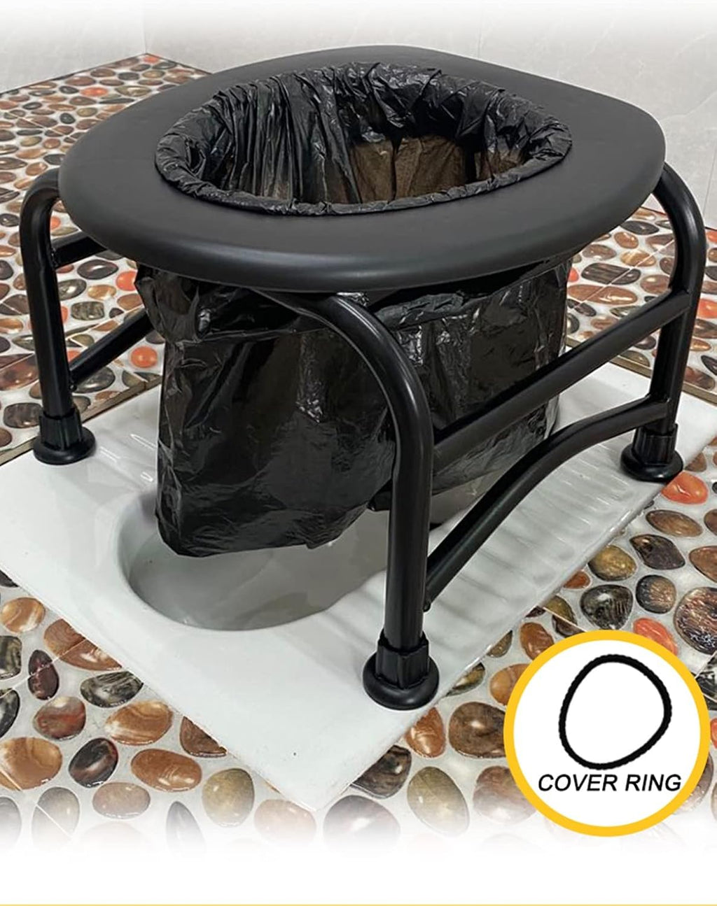 Commode Toilet Chair,Bedside Commode for Adults,Mobility Aid for People with Disabilities,Commode, Potty Chair for The Elderly, Portable Toilet Seat Chair, Non-Slip Shower Stool, Home Simple Mobile T