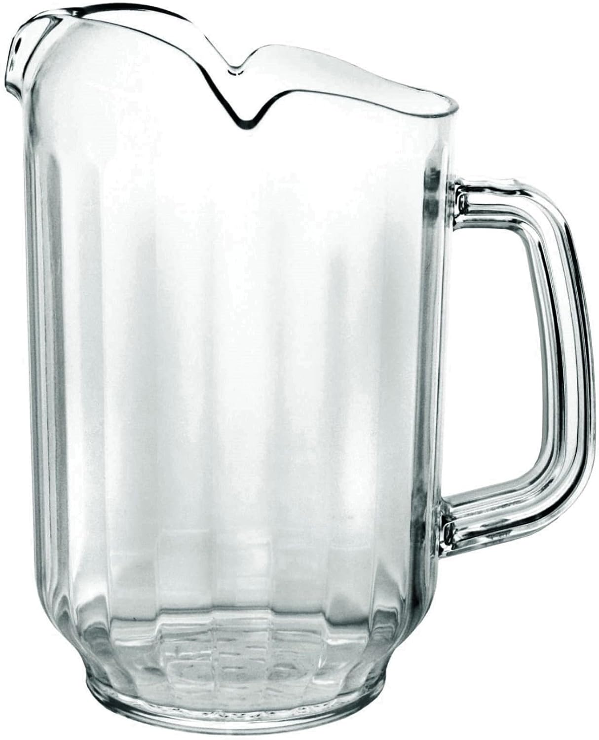 Soro Essentials- 60 oz. Restaurant Water Pitcher with 3 Spouts Clear Color Polycarbonate Set of 12- Beverage Serveware Water Carafe Clear Pitcher Water Jug for Home Restaurants Catering Kitchens