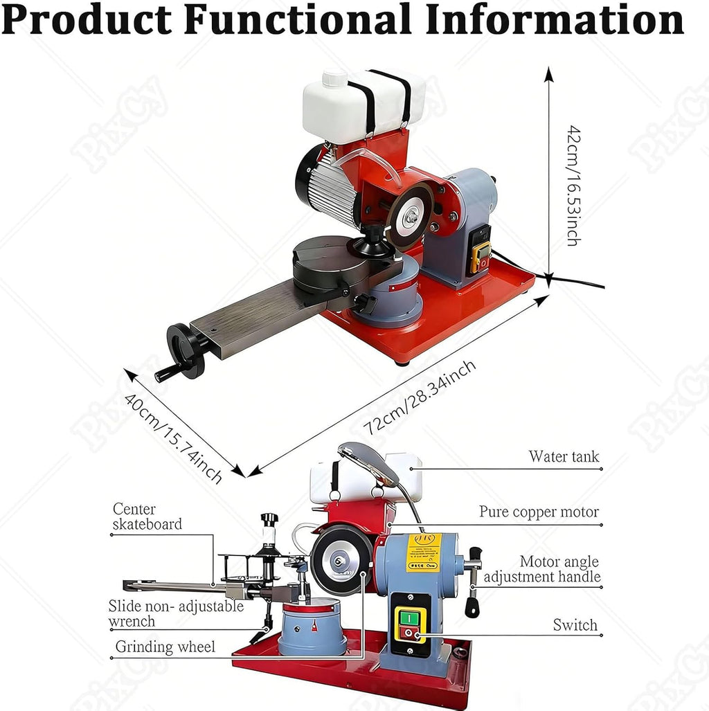 Electric Circular Saw Blade Sharpener, Multi Tool Blade Sharpener, Dry Wet Circular Saw Blade Sharpener 2850rpm Saw Blades Polishing Machine Carbide Tips Sharpening Tool 550W