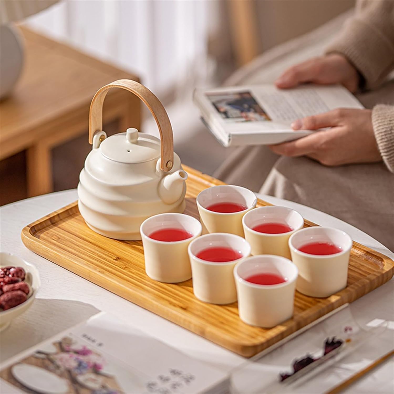 Beverage Serveware Tea set set for home living room cold kettle ceramic afternoon tea teapot tea cup tea party essentials Water Carafe