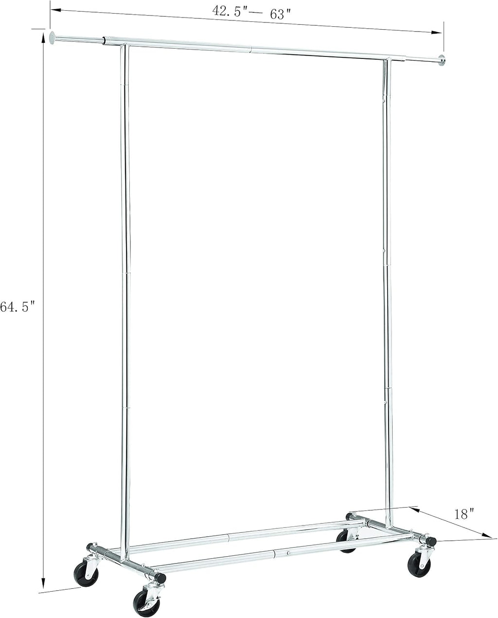 Collapsible/Folding Rolling Clothing/ Garment Rack Salesman's Rack