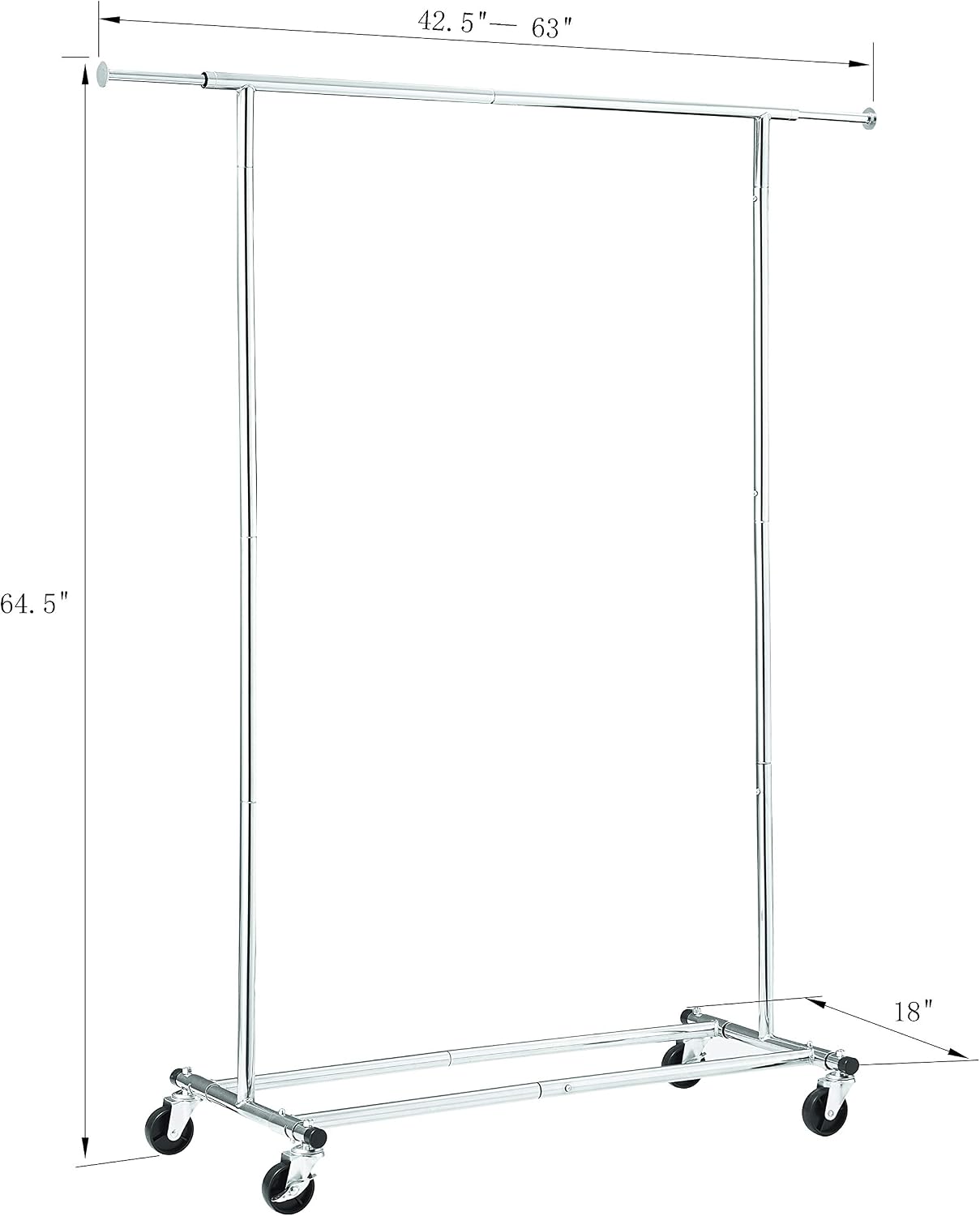 Collapsible/Folding Rolling Clothing/ Garment Rack Salesman's Rack