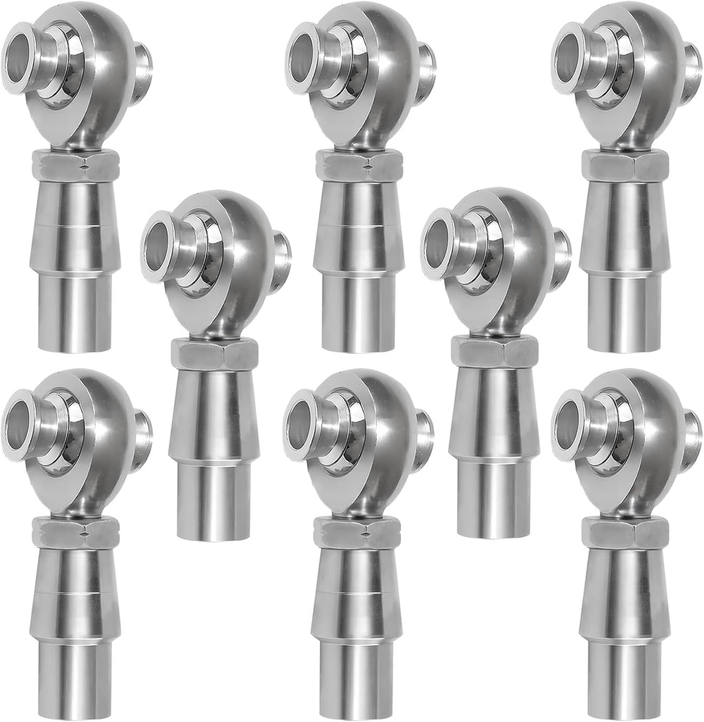3/4' Heim Joint Rod End Kit with Spacer,Tube Adapters & Jam Nuts,RH & LH Hand Thread .750' Chromoly Heim Joints Panhard Rod End for Steering and Suspension, Traction Bars,Links Joints-4Set