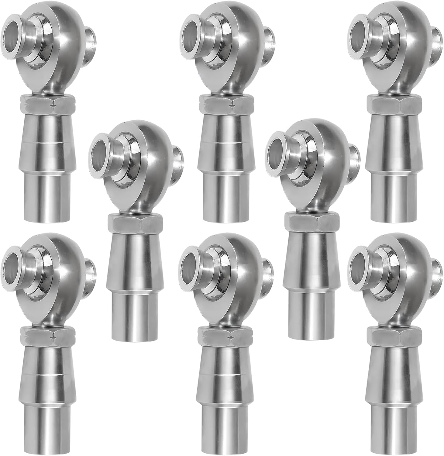 3/4' Heim Joint Rod End Kit with Spacer,Tube Adapters & Jam Nuts,RH & LH Hand Thread .750' Chromoly Heim Joints Panhard Rod End for Steering and Suspension, Traction Bars,Links Joints-4Set