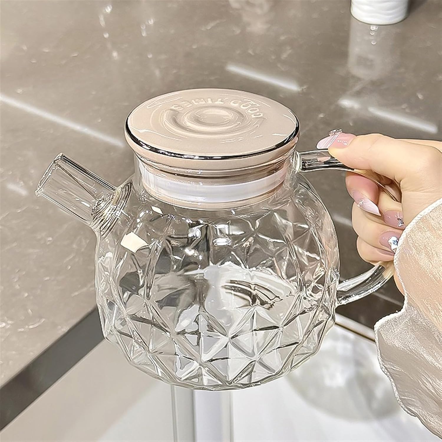 Beverage Serveware Elegant tea set, household tea set, kettle, tea cup set, cups and cups, household living room hospitality cup, water set Water Carafe