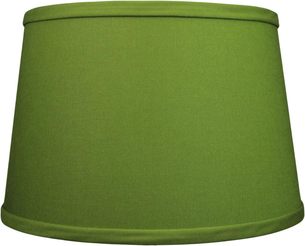 FenchelShades.com Set of 2 Lampshades 10' Top Diameter x 12' Bottom Diameter x 8' Slant Height with Washer (Spider) Attachment. Attaches to Lamps with an existing Harp (not included) (Linen Avocado)