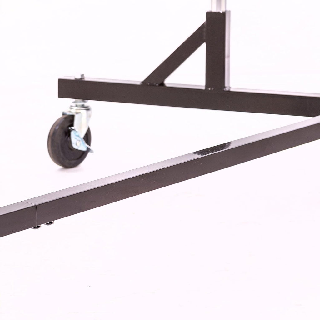 Econoco Commercial Garment Rack - Rolling Clothes Rack, Heavy Duty (Z Rack with Garment Cover, Black)