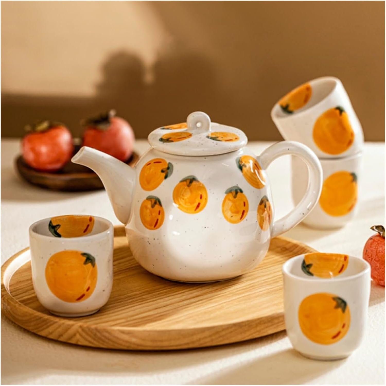 Beverage Serveware Ceramic teapot teacup combination household tea set cool kettle gift creative flower teapot Water Carafe