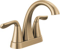 Delta Arvo Centerset Bathroom Faucet, Champagne Bronze 2-Handle Bathroom Faucet, Delta Bathroom Sink Faucet, Gold 3-Hole Bathroom Faucet, Champagne Bronze 25840LF-CZ