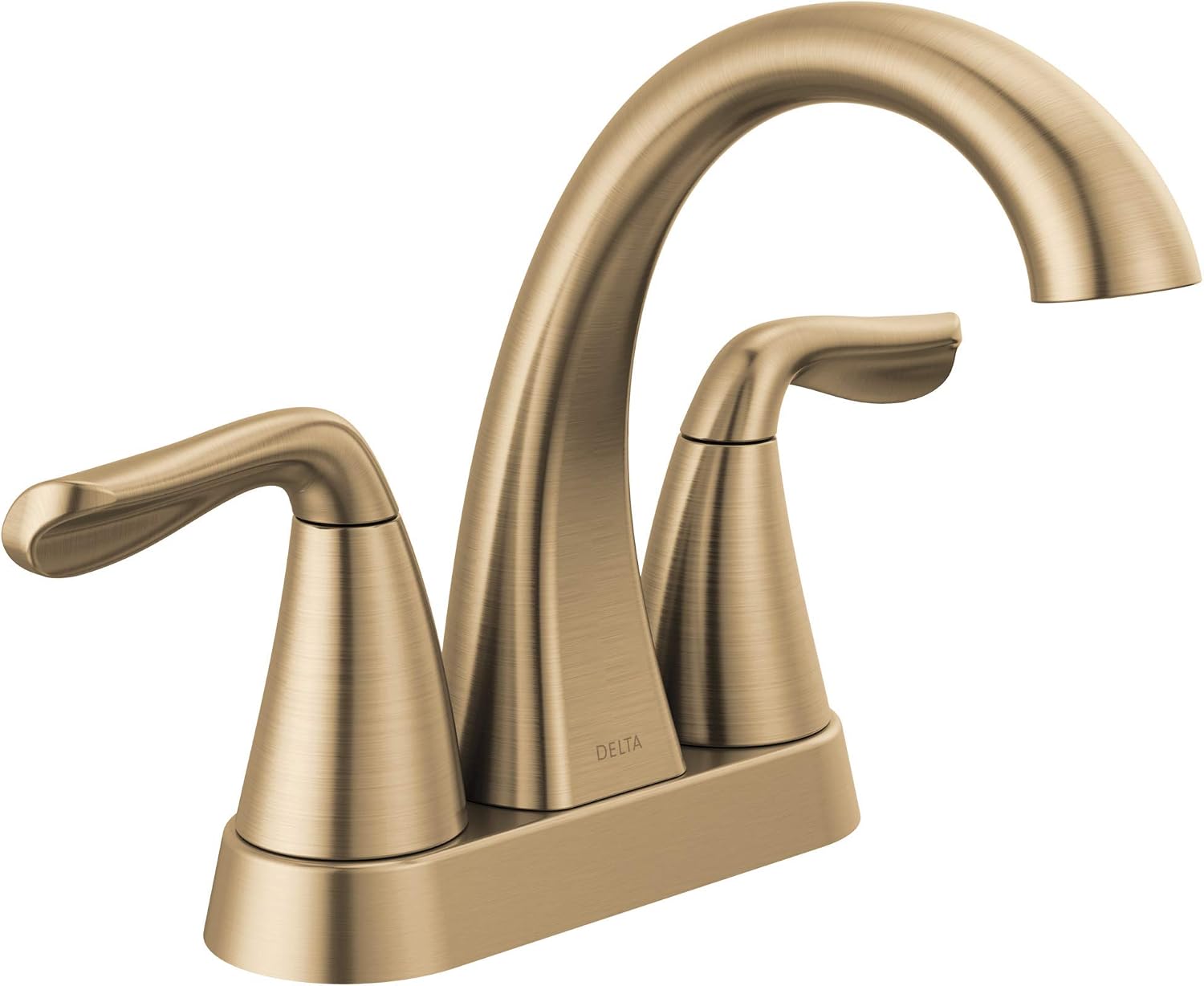 Delta Arvo Centerset Bathroom Faucet, Champagne Bronze 2-Handle Bathroom Faucet, Delta Bathroom Sink Faucet, Gold 3-Hole Bathroom Faucet, Champagne Bronze 25840LF-CZ