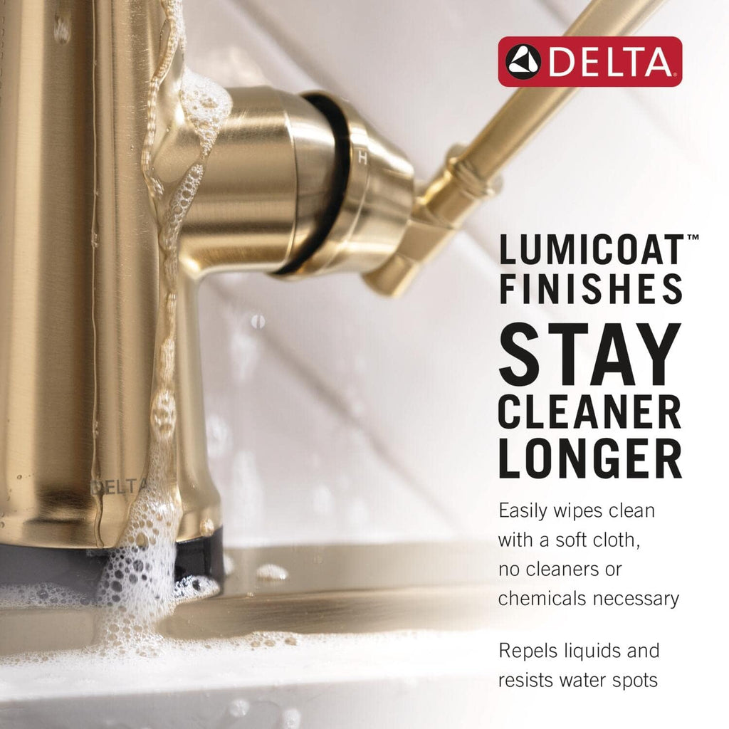 Delta Renaldi Kitchen Faucet with Pull Down Sprayer, Brushed Nickel Kitchen Sink Faucet, Delta ProClean Kitchen Faucet, Pull Down Kitchen Faucet, Lumicoat Arctic Stainless 9184-AR-PR-DST