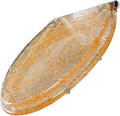Soft Close Toilet Seat, Oval Glitter Toilet Seat with Quick Release Resin Toilet Lid, Stable Hinges, Easy to Mount(Gold Leaf)
