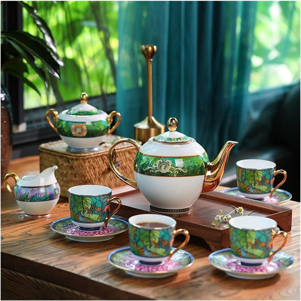 Beverage Serveware 11-piece Nordic style ceramic coffee set for home afternoon tea coffee cup coffee cup and saucer set club tea tasting set Water Carafe