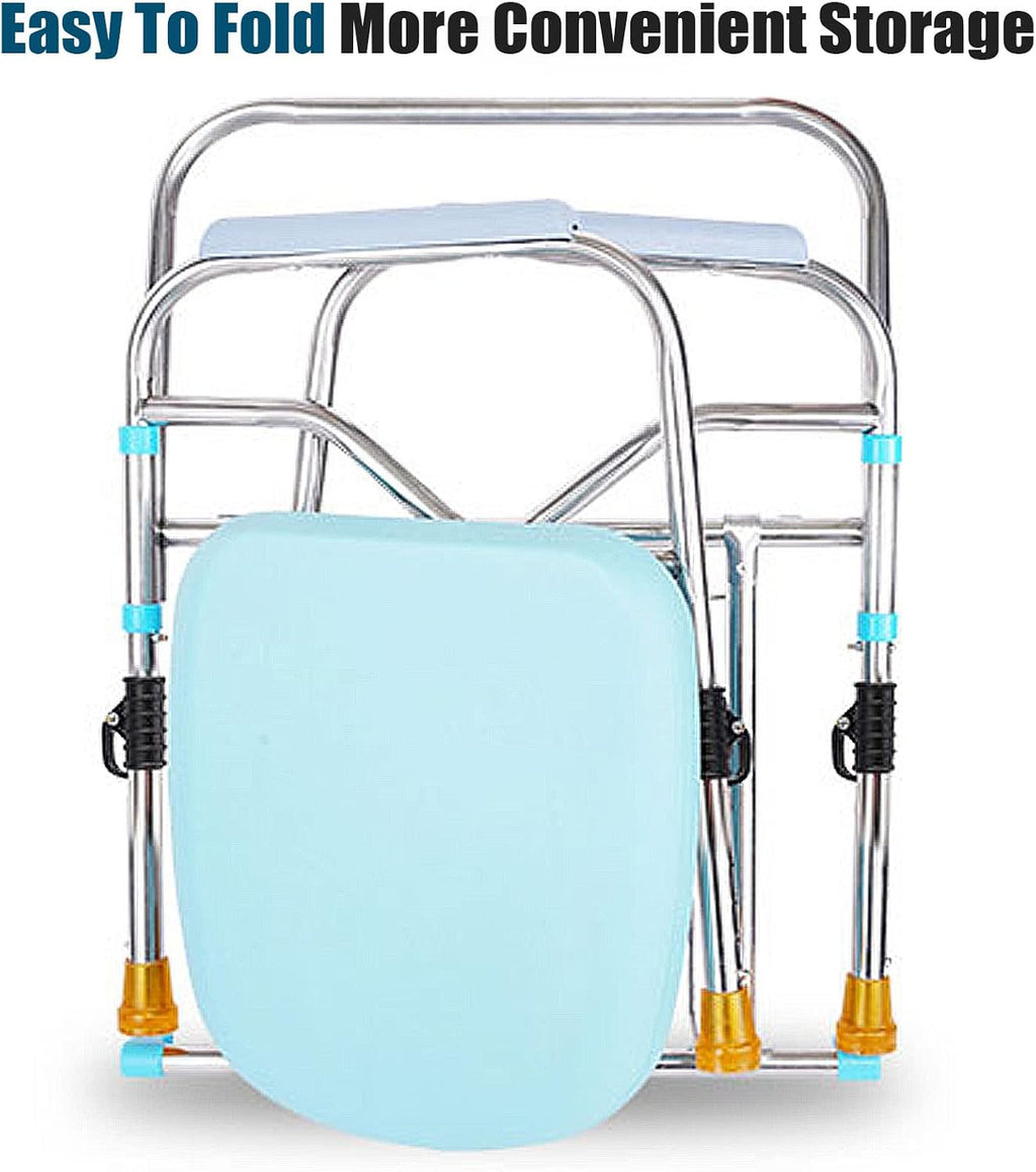 Stand Alone Raised Toilet Seat 330lbs - Heavy Duty Medical Homecare Commode Chair, Height Adjustable Legs, Bathroom Assist Frame for Elderly, Handicap, Disabled