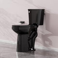 Simple Project Tall Toilet for Seniors 21 inch Extra High Toilets, Comfort Bowl Heigh 21', Seat Height 22', Two-Piece Toilet 1.28GPF Powerful, 12 Inch Rough-in, Black Color, Ada Toilets for Bathroom
