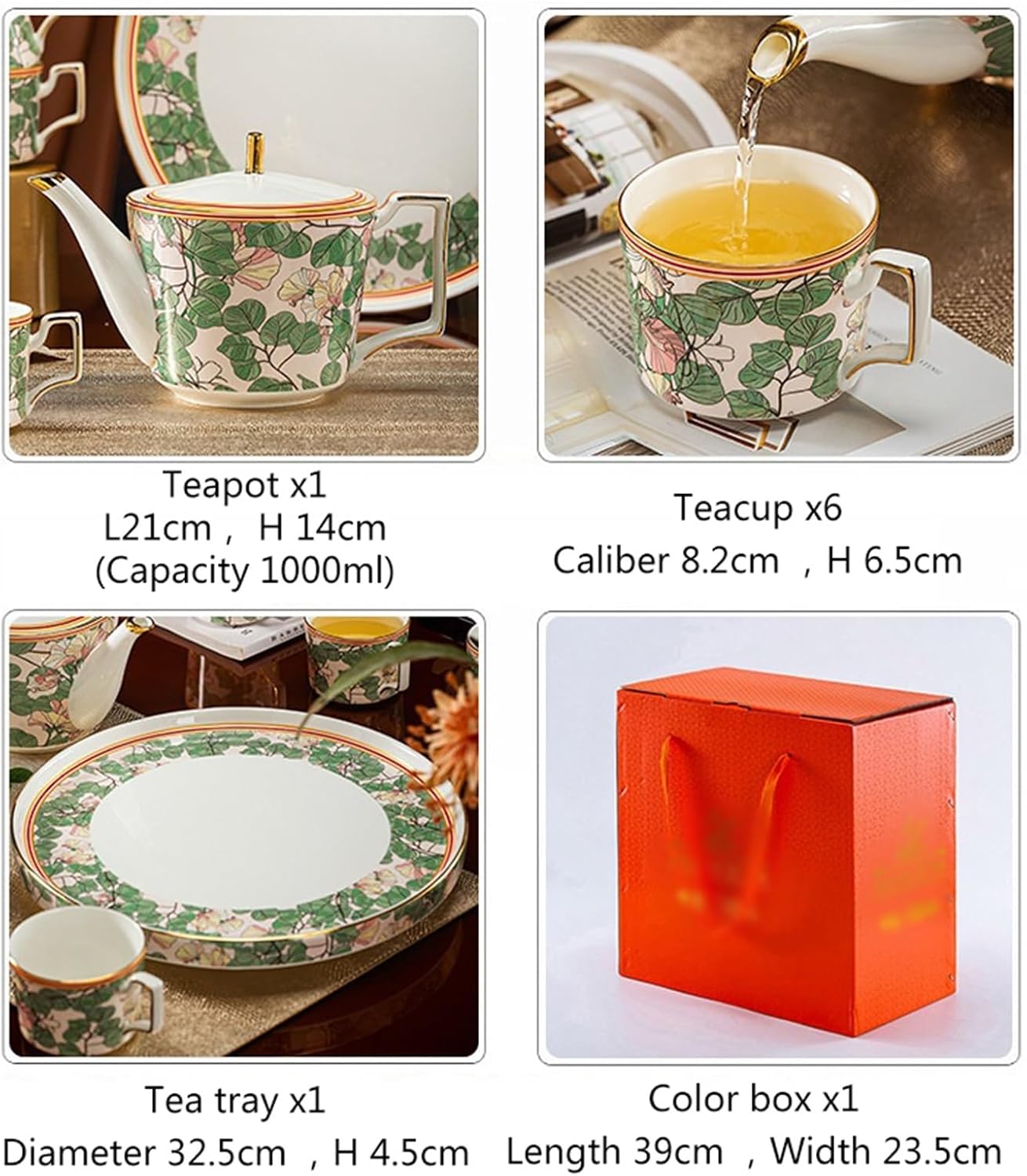 Beverage Serveware 8-piece ceramic coffee set, teapot and tea cup set, household teapot combination, multi-functional household tea set Water Carafe