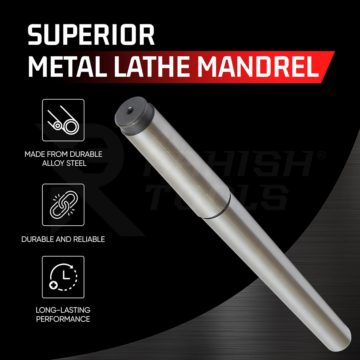 5MT Parallel Lathe Alignment Test Bar with High Precision Bar Alloy Steel EN31 Mandrel - Tailstock Re-Alignment Tool with 1 Micron Accuracy & Morse Taper with Max Run-Out of 0.0001'