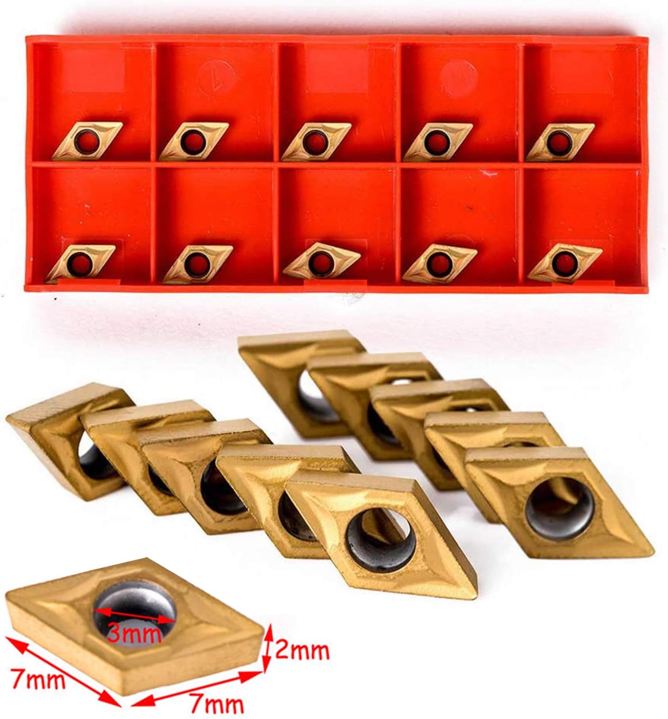Chisels, 4Pcs Boring Bars + 10Pcs/Box Carbide Inserts + 4Pcs Wrench Lathe CNC Turning Tools Lathe Threading Turning Tool Set