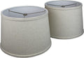 FenchelShades.com Set of 2 Lampshades 10' Top Diameter x 12' Bottom Diameter x 8' Slant Height with Washer (Spider) Attachment. Attaches to Lamps with an existing Harp (not included) (Couture Sand)