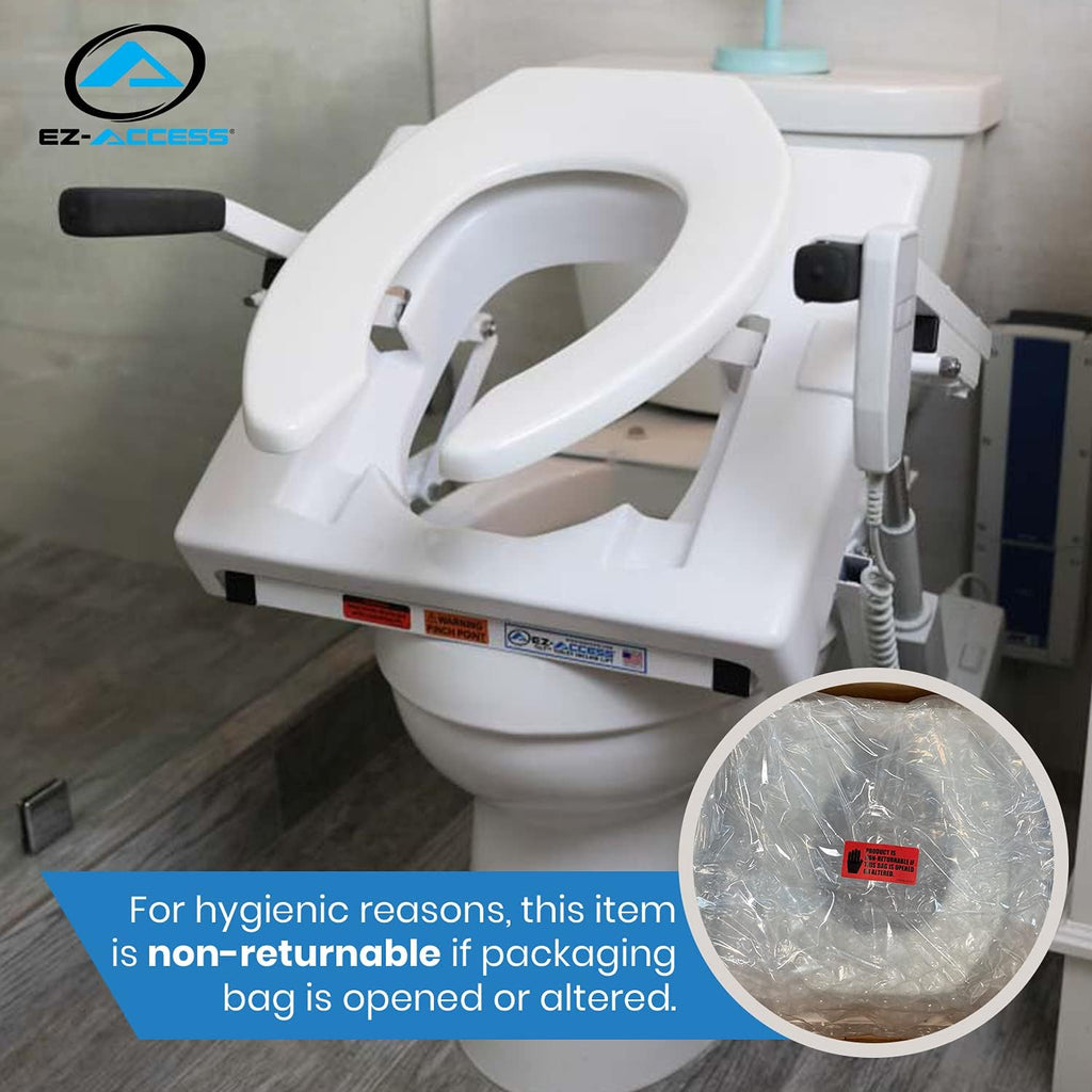 EZ-ACCESS TILT Toilet Incline Lift, Battery Powered (Battery Included), Standard Seat