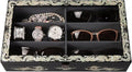 Antique Alive Mother of Pearl Inlay Design Jewelry Box, Wood Jewelry Box, Trinket Case, Keepsake Treasure Chest Box Organizer Holder (Dragon Black)