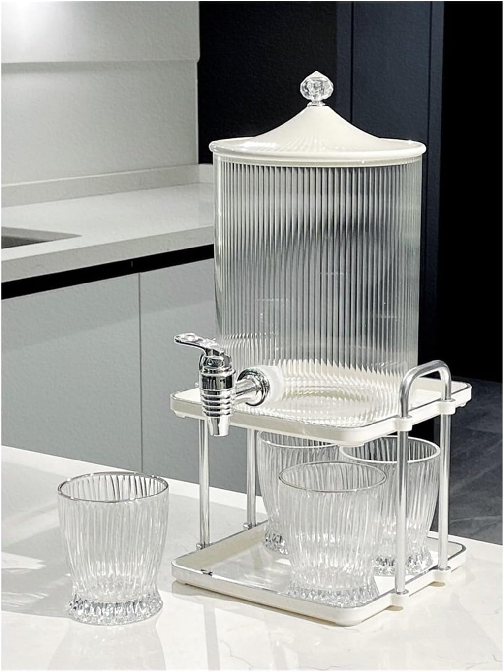 Beverage Serveware Glass cold kettle with faucet high temperature resistant household 3.5L large capacity kettle fruit teapot set Water Carafe