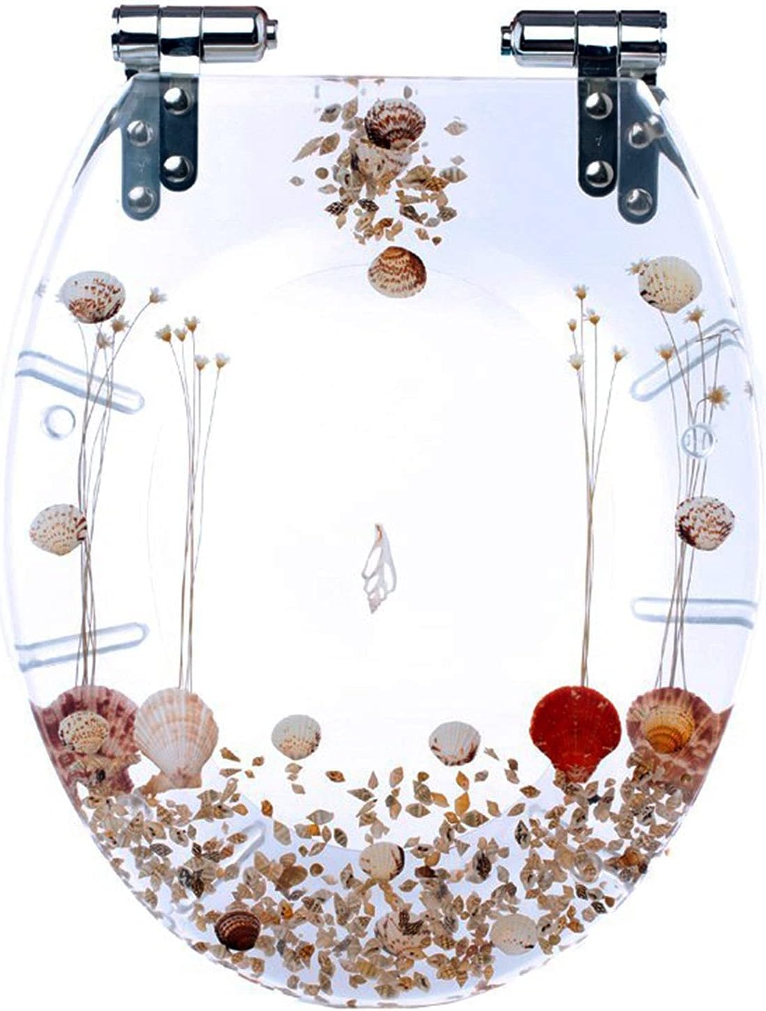 Toilet Seat Quick Release Toilet Seat, Heavy-Duty Soft Close Toilet Lid Oval Shape, Environmentally Friendly Resin Toilet Seat Adjustable Hinges