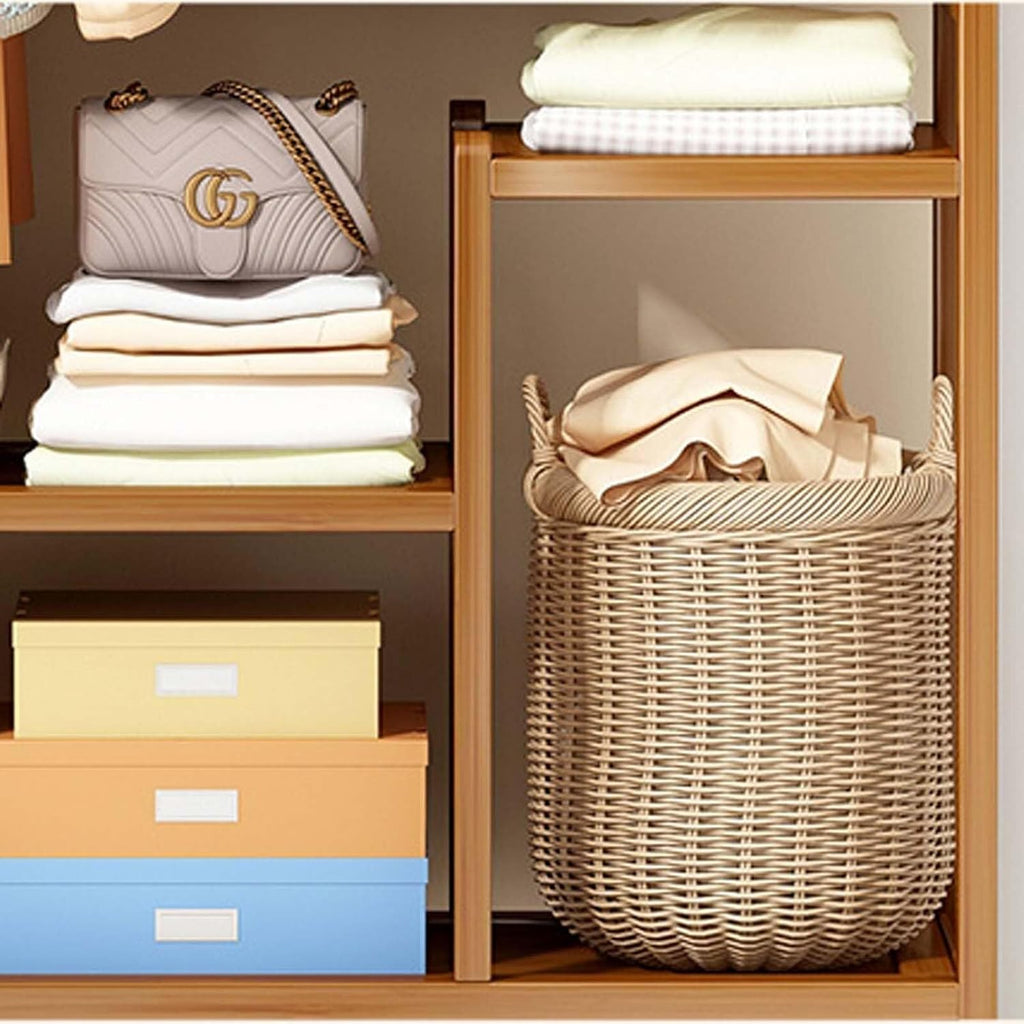 Heavy Duty Rolling Garment Rack with Wheels, Space-Saving Clothes Rack for Hanging Clothes