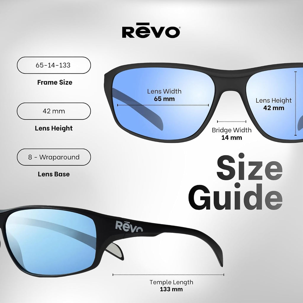 Revo Vertex 65MM Wraparound Rectangular Sunglasses For Men For Women + Bundle Leash + BUNDLE with ACCESSORY EYEWEAR