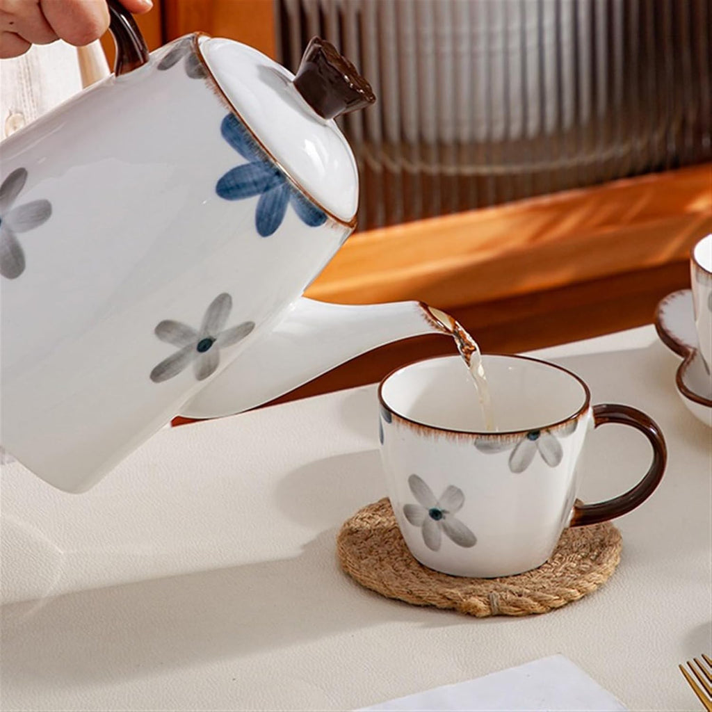 Beverage Serveware Ceramic cold kettle water set creative tea set coffee set souvenir 8-piece set gift tea party essentials Water Carafe