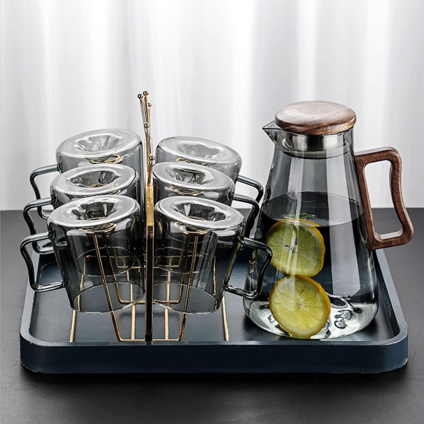 Beverage Serveware Household cold kettle set glass cold water cup high temperature resistant living room kettle teapot Water Carafe