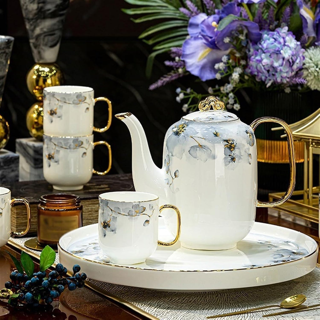 Beverage Serveware 8-piece ceramic water set tea set afternoon tea kettle teacup housewarming gift Water Carafe