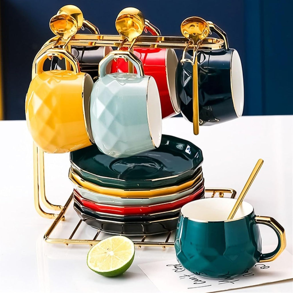 Beverage Serveware Tea set household heating living room hospitality ceramic teacup water cup with handle Water Carafe